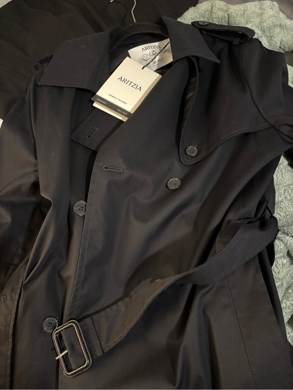 Aritzia City Twill Trench Coat New